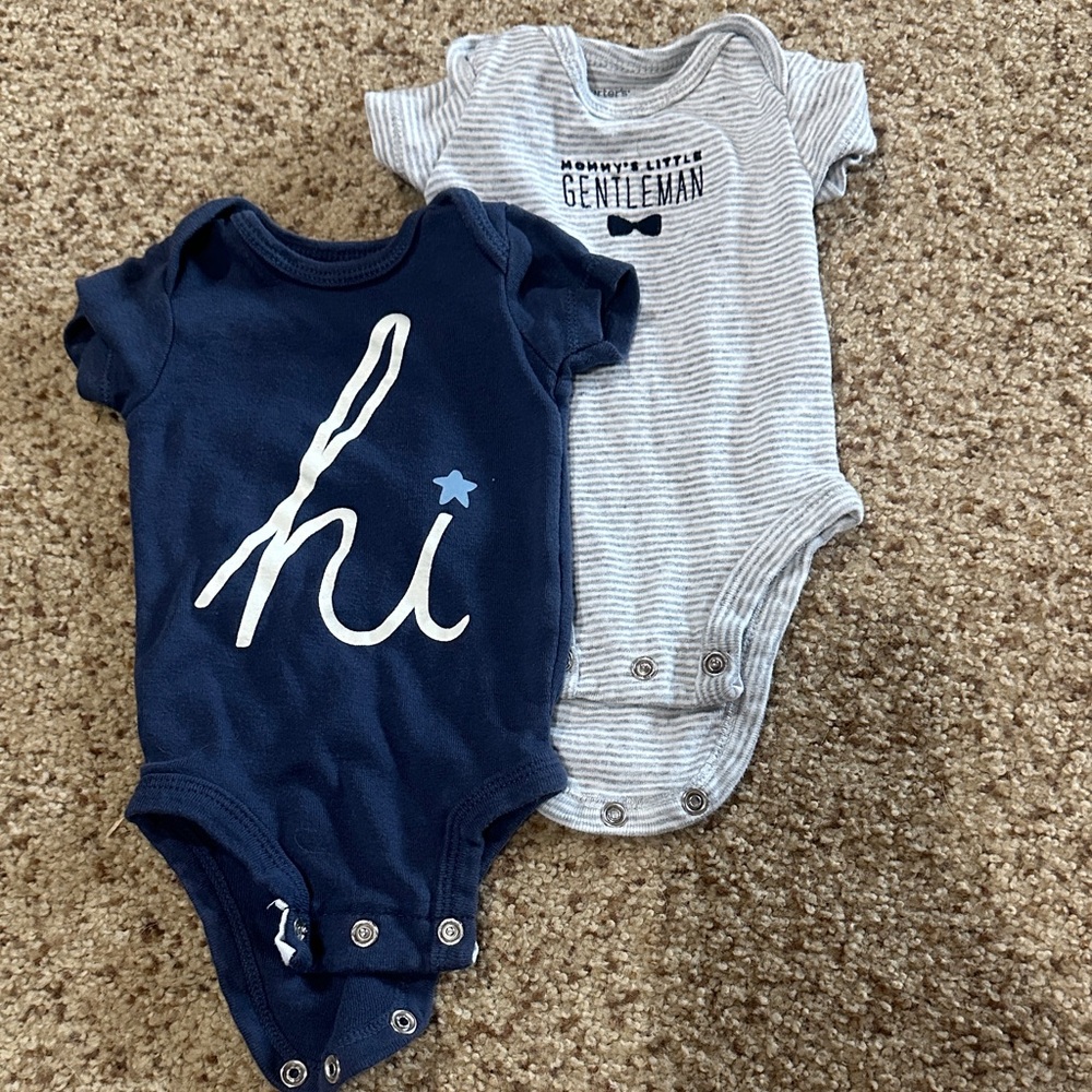 Carter's Navy and Gray Bodysuit Duo